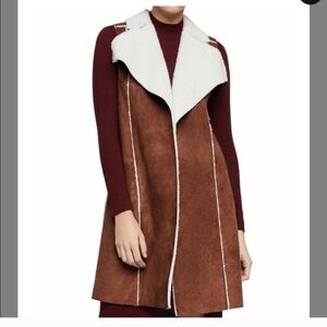 BCBGeneration Faux Suede Lined Shearling Vest